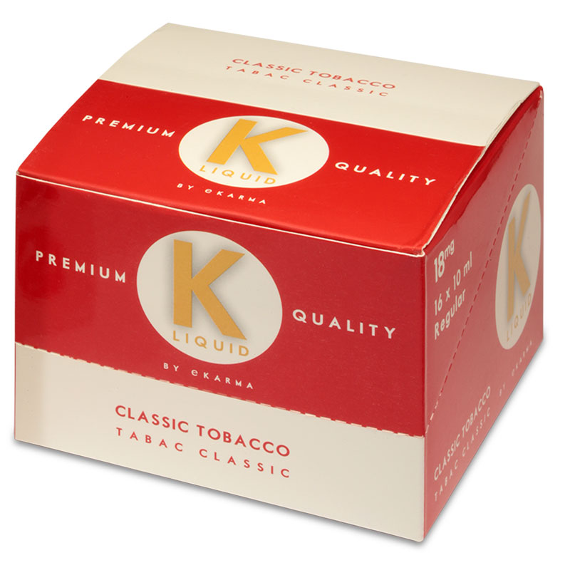 K Liquid Classic Tobacco 16 x 10ml Bottle